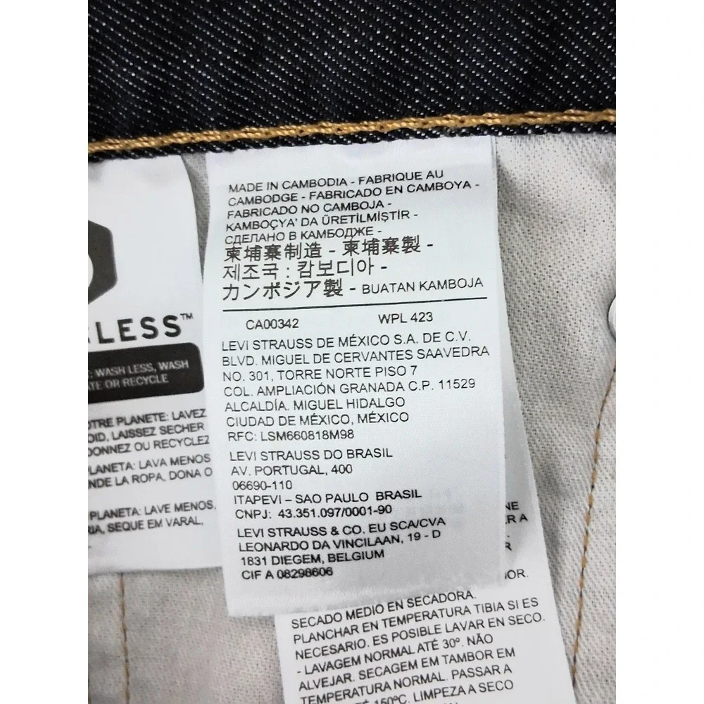 Levi's 513 Jeans Men's Size 36x32 Dark Wash Denim Pockets Zip Pre-owned
